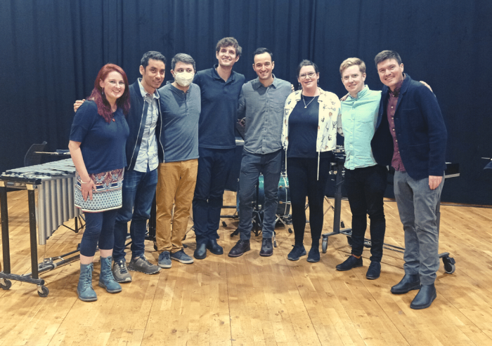 Sandbox percussion at the Walled City Music Festival COmposer Workshop 2022